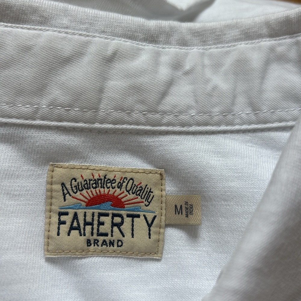 Faherty Cotton stretch Shirt Sz M - Picture 2 of 2
